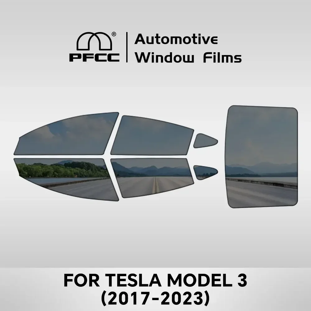 Фото YMC для Tesla Model 3 2017-2023: Высококачественная термостойкая пленка PPF для автомобильных стекол, солнцезащитная тонировочная пленка для окон, 99% защита от УФ-излучения №1