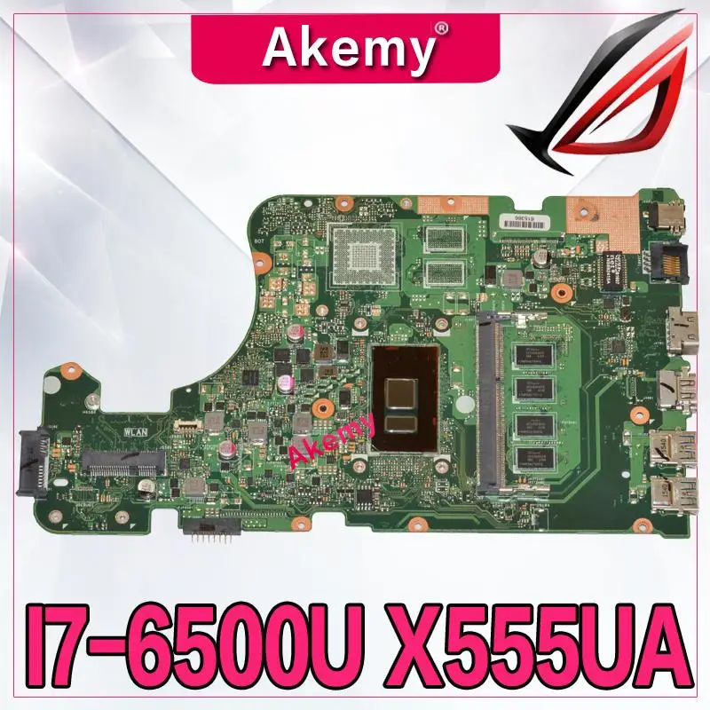 

Материнская плата Akemy X555UA I7-6500U 4 Гб RAM для Asus X555U X555UA X555UB, материнская плата для ноутбука X555UA, материнская плата X555UA