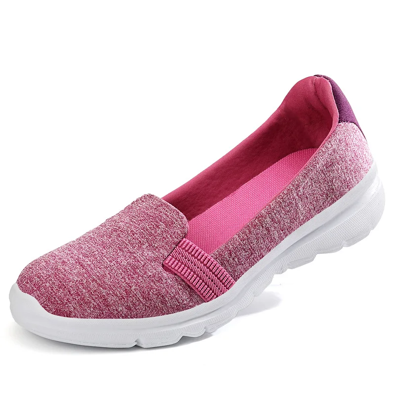 

Summer Women Shoes Summer Lightweight Cloth Flat Shoes Soft Sole Walking Elderly Sports Shoes Ladies Flexible Mother Casual Shoe