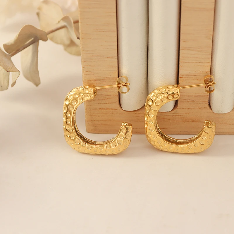 Женские серьги с-образной формы из нержавеющей стали