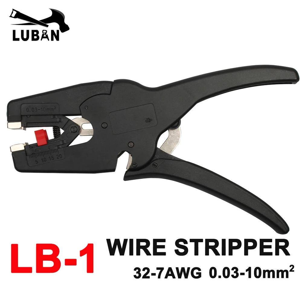 

FS-D3 LB-1 FS-D4 Черные саморегулирующиеся плоскогубцы для изоляции, кусачки для проводов, диапазон зачистки проводов 0,08-6,0 мм, плоский нос 0,03-10 мм2