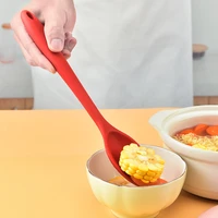 vegetable and fruitsalad silicone spoon non stick heat resistan stirring tablespoons kitchenware accessories cooking gadgets