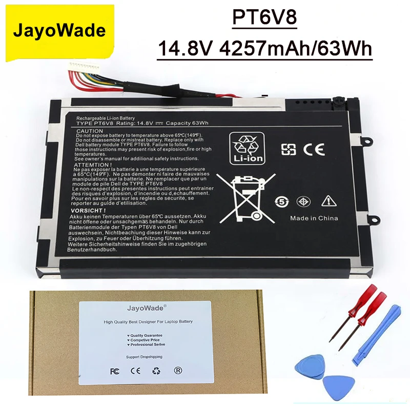 Аккумулятор для ноутбука DELL Alienware M11x M14x R1 R2 R3 P18G T7YJR 8P6X6 08P6X6 14,8 в 63WH