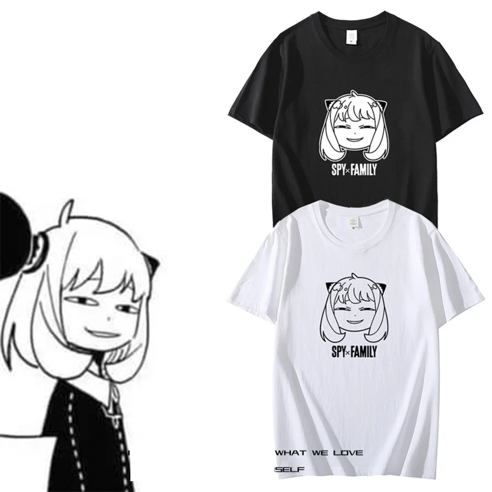 

Unisex Anime Cos SPY×FAMILY Anya Forger Cotton Casual Short T-Shirt Tee Tshirt