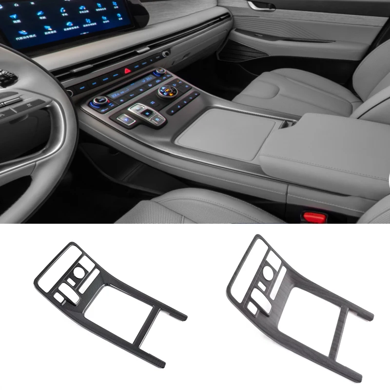 

For Hyundai Palisade 2022 2023 ABS Interior center control Gear Box shift Panel Frame front water cup holder Covers Stickers