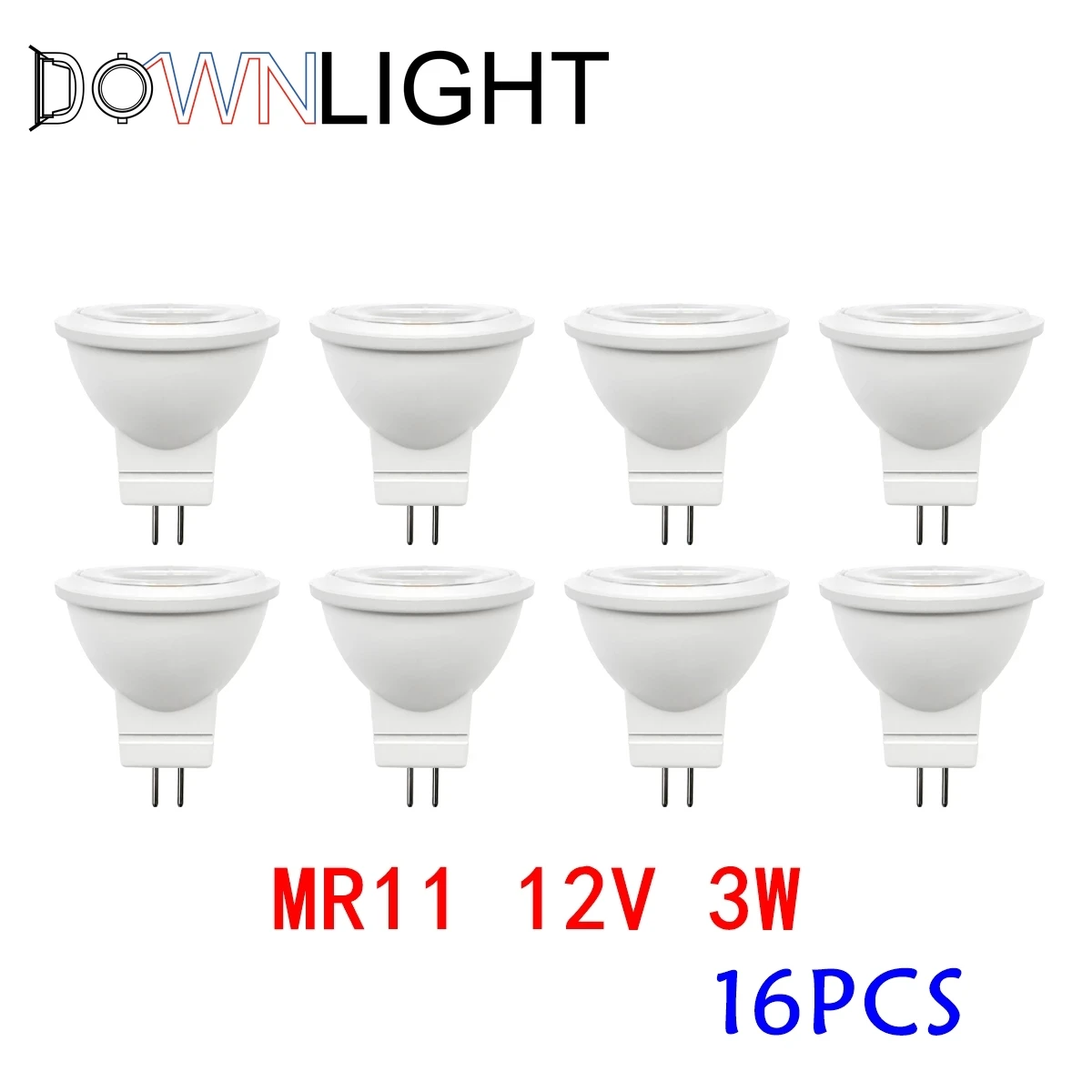 16PCS Energy Saving Led Bulb Mr11 GU4 12V 3W Cob Spotlight 3000k 4000k 6000k Warm Light For Home Decoration Replace Halogen Lamp