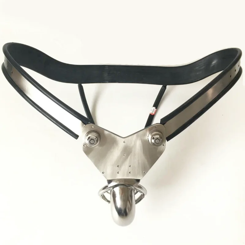 

Male Stainless Steel Silicone Chastity Belt Cock Cage Slave BDSM Bondage Lockable Penis Restraint Device Sex Toys Men