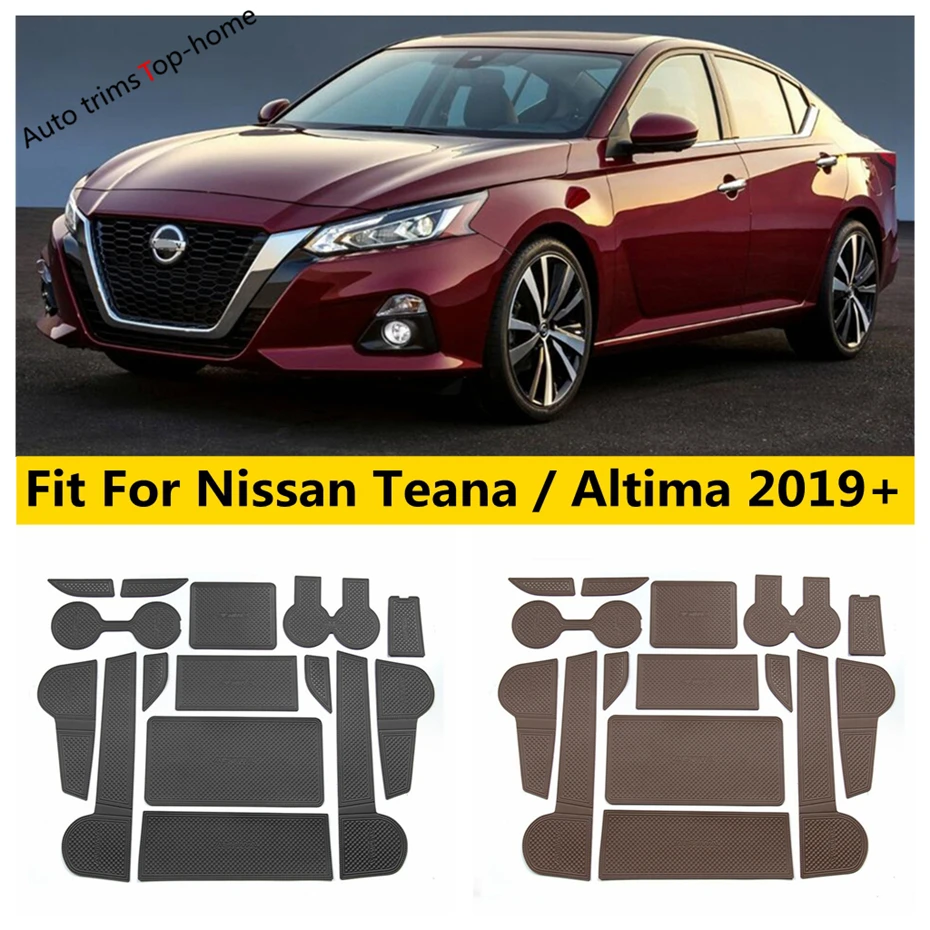 

PU Leather Door Groove Anti-slip Pad Storage Slot Cup Mat Cushion Car Interior Accessories For Nissan Teana / Altima 2019 - 2022