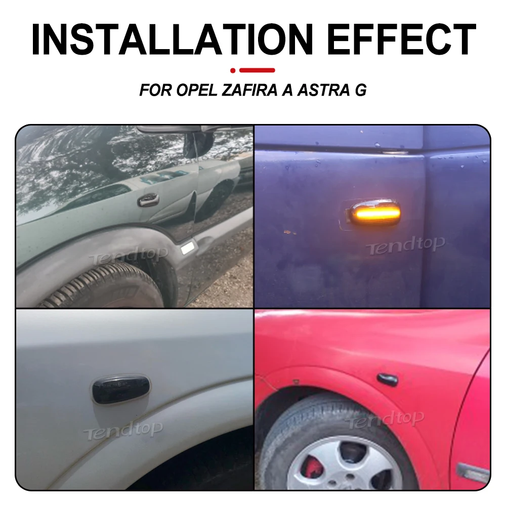 2X светодиодный динамический указатель поворота для Opel Zafira A 1999-2005 Astra G 1998 1999 2000 2001