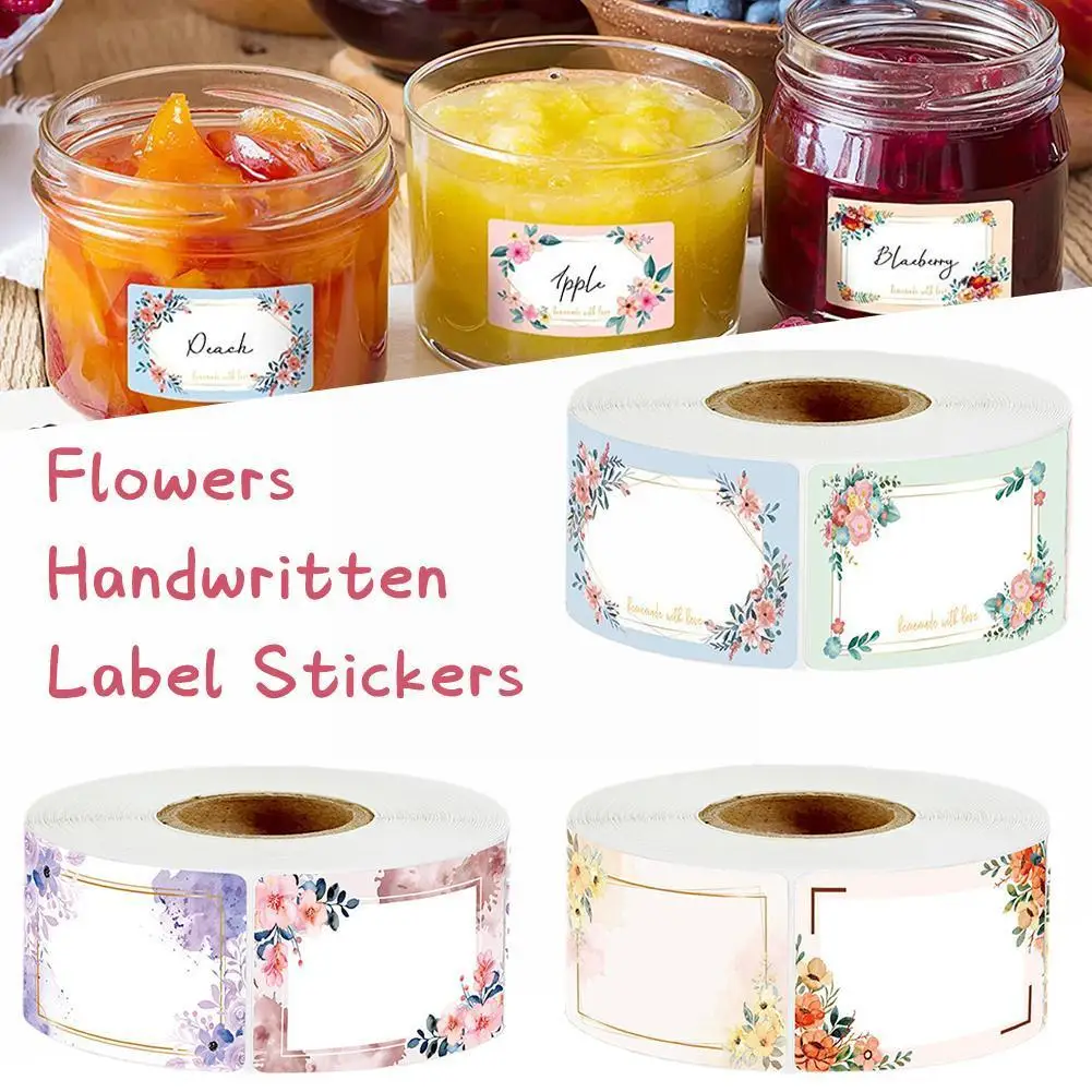 

Flower Name Label Roll Pack Floral Sealing Sticker Sticker Food Marking Refrigerator Sticker Name Storage Q8j5