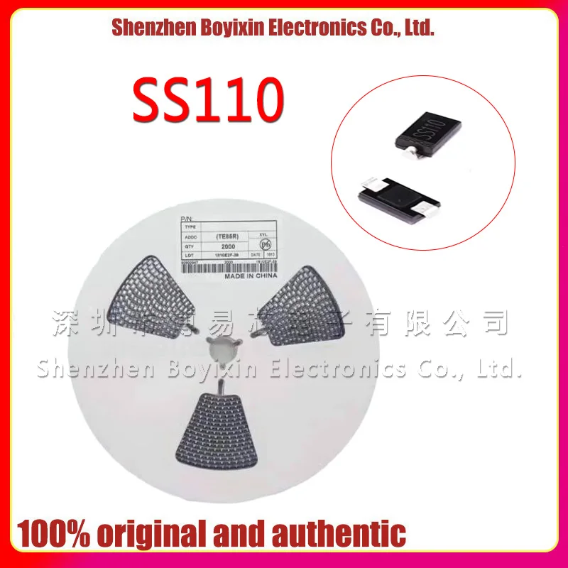 2000 шт. SMD SS110 SR1100 1A/100V SMA (DO-214AC) 2K/диск