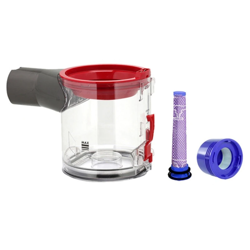 

For Dyson V7 V8 Handheld Vacuum Cleaner Dust Cup Household Replacement Parts Dust Bucket+Rear Filter+Pre-Filter