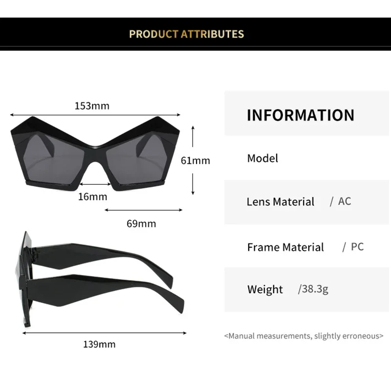 Большие женские солнцезащитные очки OVOYAN кошачий глаз забавные ретро-очки для