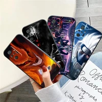 japan naruto anime phone case for xiaomi redmi 7 7a 8 8a 9 9i 9at 9t 9a 9c note 7 8 2021 8t pro black silicone cover coque soft