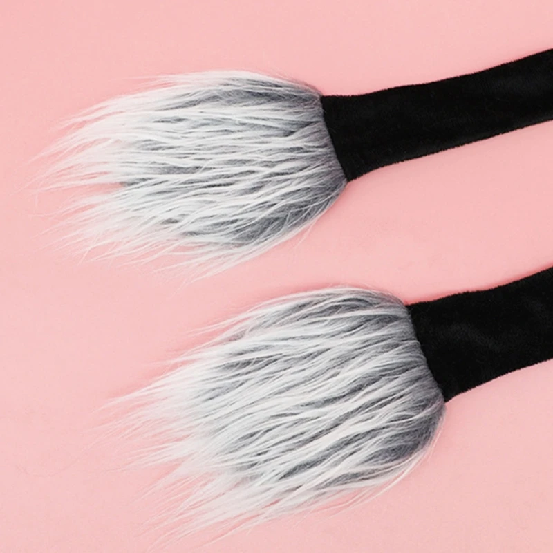 Повязка на голову для косплея утепленная меховая шапка с волком альпинизма