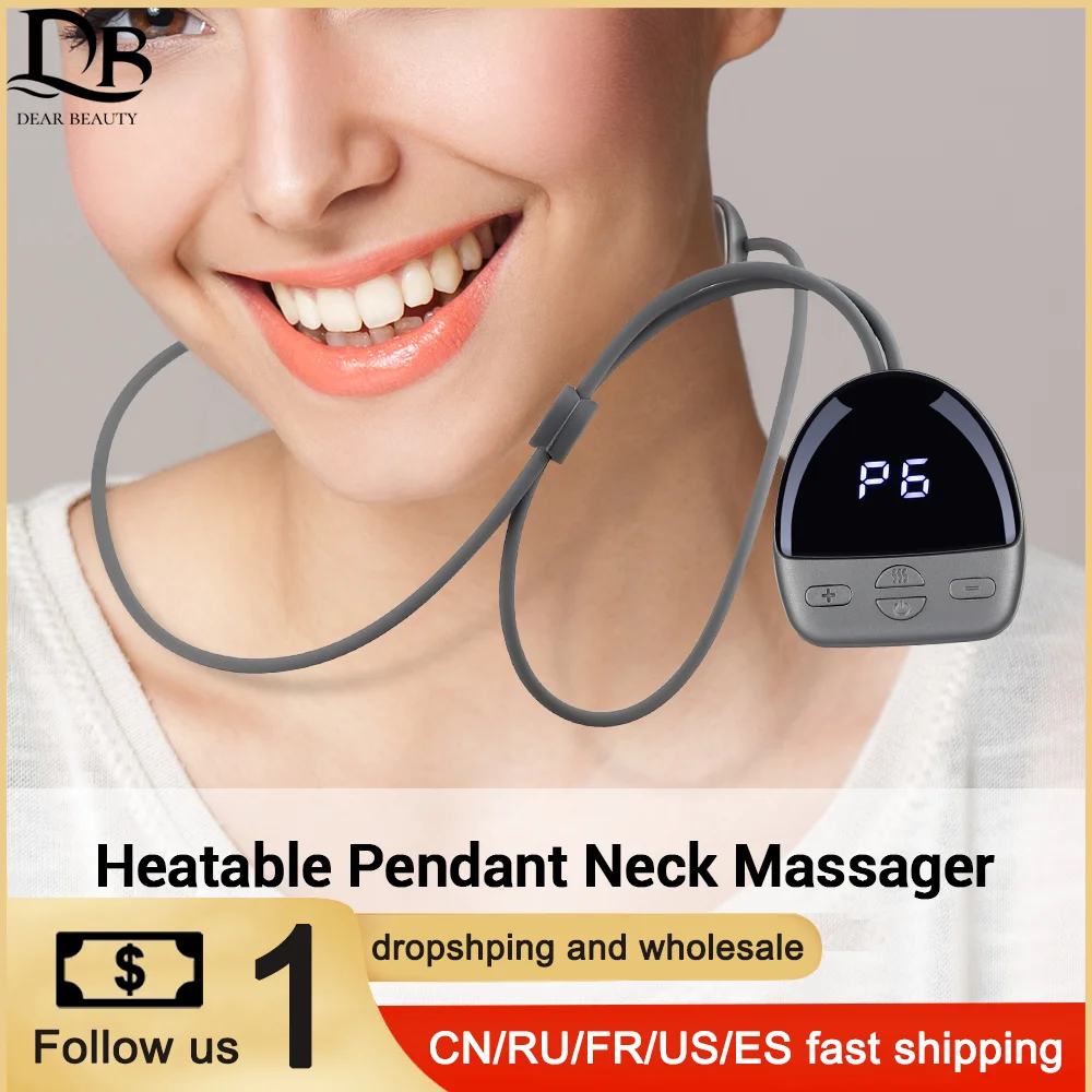 

Pendant Micro-current Cervical Spine Massager Electric Neck Massager Smart EMS Portable Hot Compress Shoulder and Neck Massager