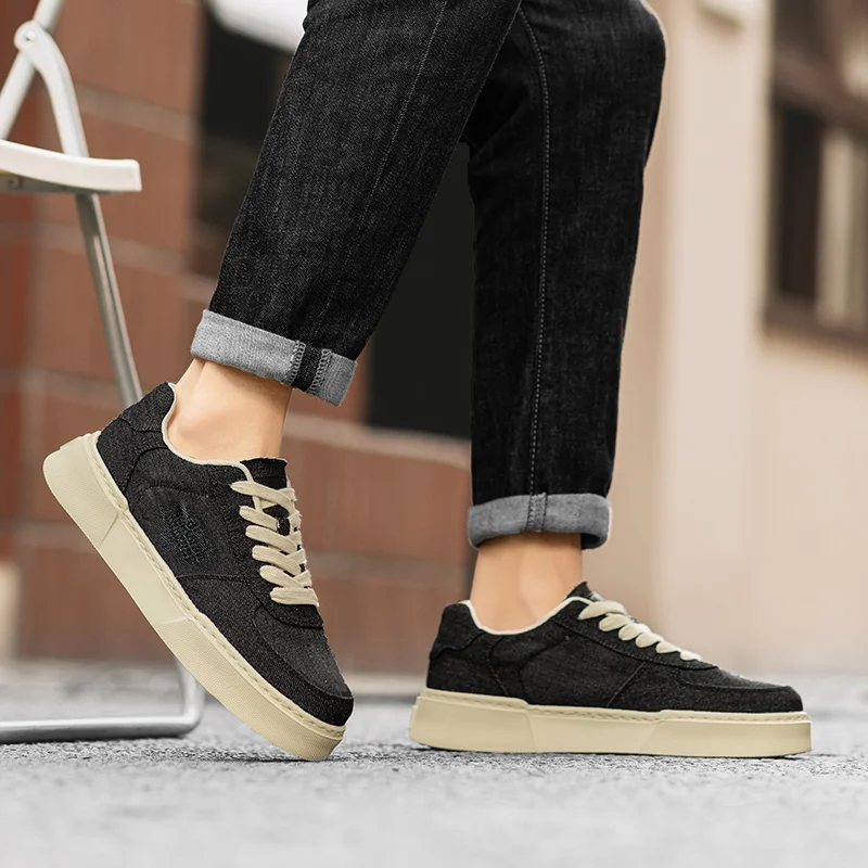 Мужские кроссовки на платформе простой дизайн скейтборд универсальная