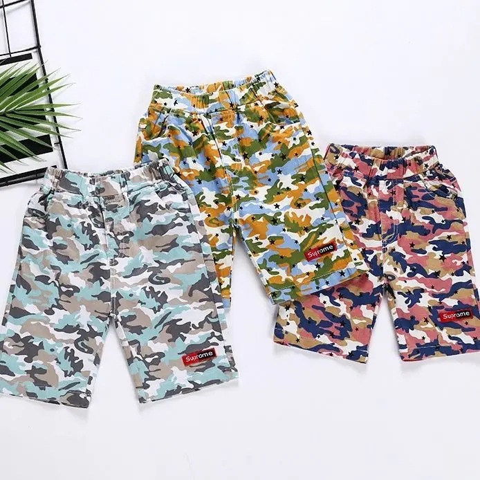 

Детские брюки, Летние Новые камуфляжные брюки с принтом для мальчиков, модные повседневные шорты в британском стиле