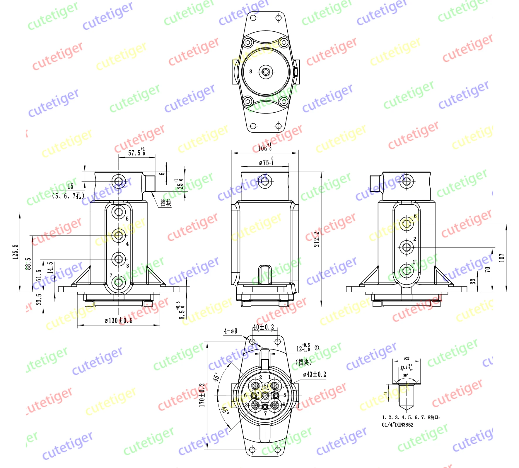 Шарнир для экскаватора гидравлический универсальный шарнир