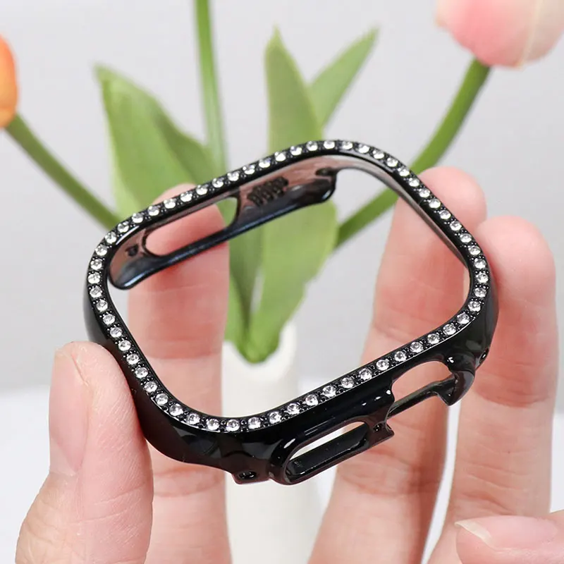 Diamond Bumper Protective Case for Apple Watch 8 49mm 45mm 41mm For IWatch Series7 6 5 SE 44mm 42mm 38mm Shell Frame Accessories