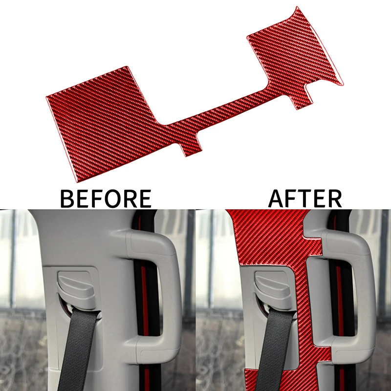 

For Toyota Tundra 2014-2018 1 Pair Auto Seat Belt Panel Decoration Sticker Carbon Fiber Safety Belt Panel Protection Cover Parts