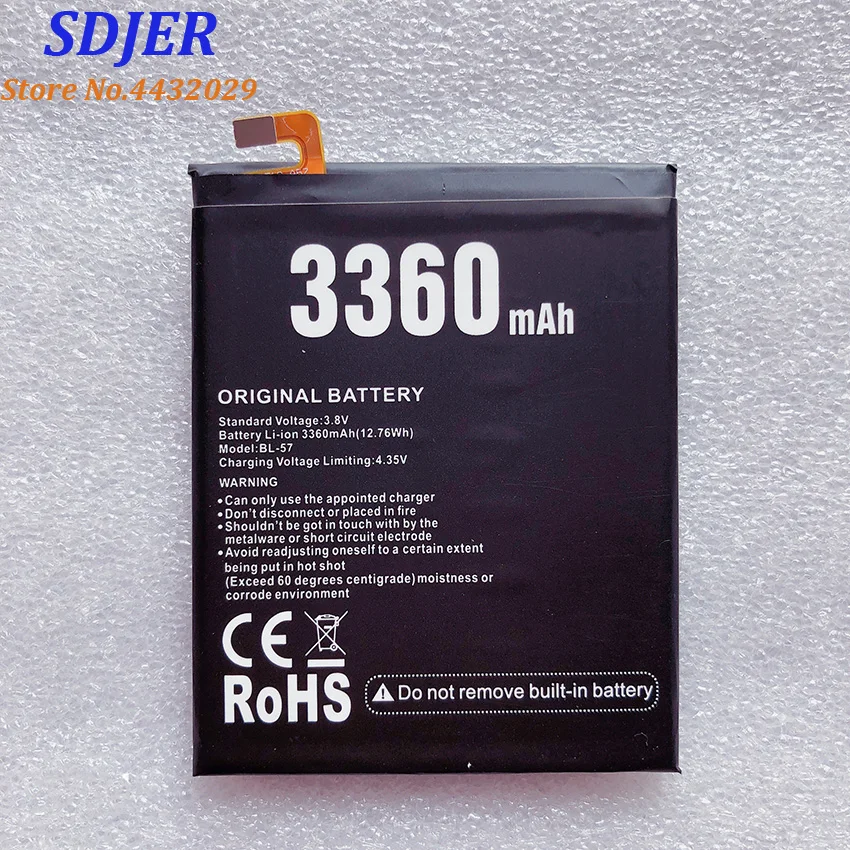 

100% New Bl-57 BL57 Battery For Doogee Shoot 2 Shoot2 Replacement 3360mAh Smart Phone Parts Bateria Batterie Baterij In Stock