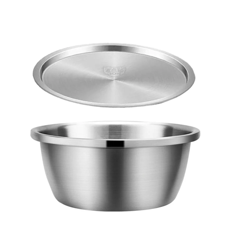 

Bowl Bowls Mixing Stainless Steel Metal Egg Soup Beating Baking Salad Serving Cooking Basin Storage Prepping Good Skid Non Grip