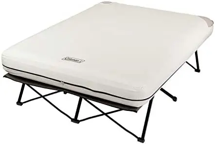 

Camping Cot, Air Mattress, and Pump Combo | Folding Camp Cot and Air Bed with Side Tables and Battery Operated Pump Camping Bed