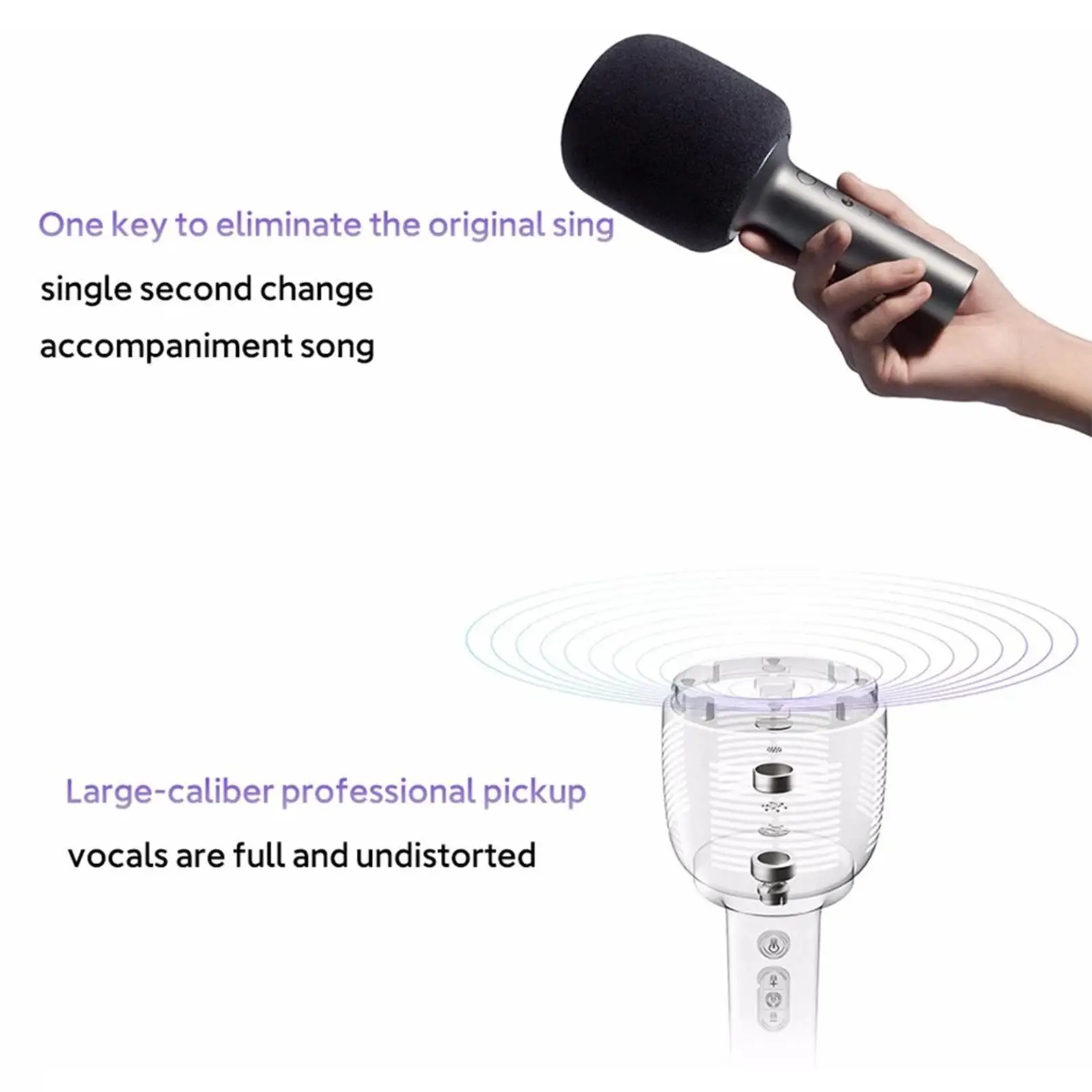 

Portable Handheld Wireless Karaoke Microphone BT 5.1 Mic for Birthday Party