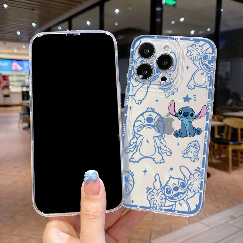 Disney Stitch And Angel Cute для OPPO A16 31 5 53 55 60 72 76 78 92 9 97 98 2 92S K11 F11 Pro Прозрачный космический