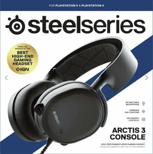 

SteelSeries Arctis 3 консоль стерео Проводная игровая гарнитура для PlayStation PS5 PS4