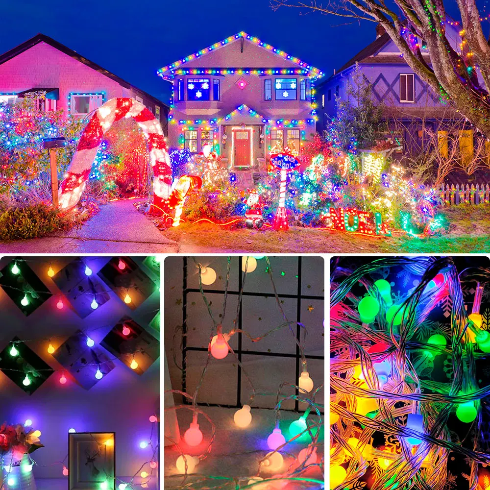 Светодиодная гирлянда WS2812B с круглыми шариками