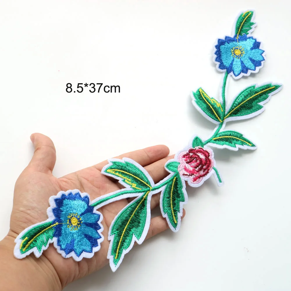 

Sequin Flower patches for clothes DIY iron on black parch appliques Embroidery applique patch ropa clothing accessory