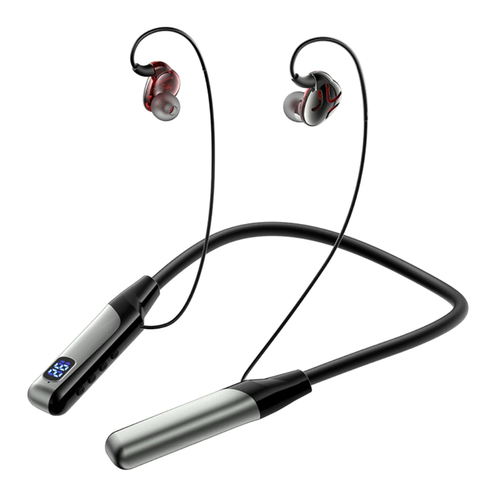 

2023 Wireless Earphone Support Tf Card Neckband Earphones Led Battery Display Hifi Sound H6 Wireless Earphone With Microphone H6