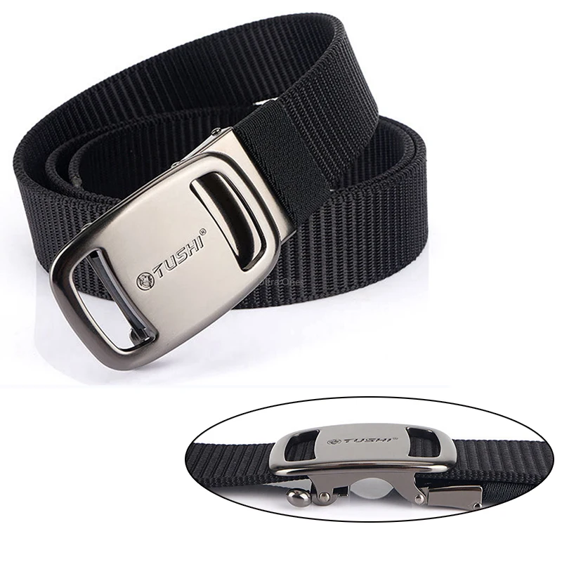 

Эластичный мужской ремень с магнитной пряжкой из сплава, военный тактический пояс для тренировок, пеших прогулок, велоспорта, верховой езды...