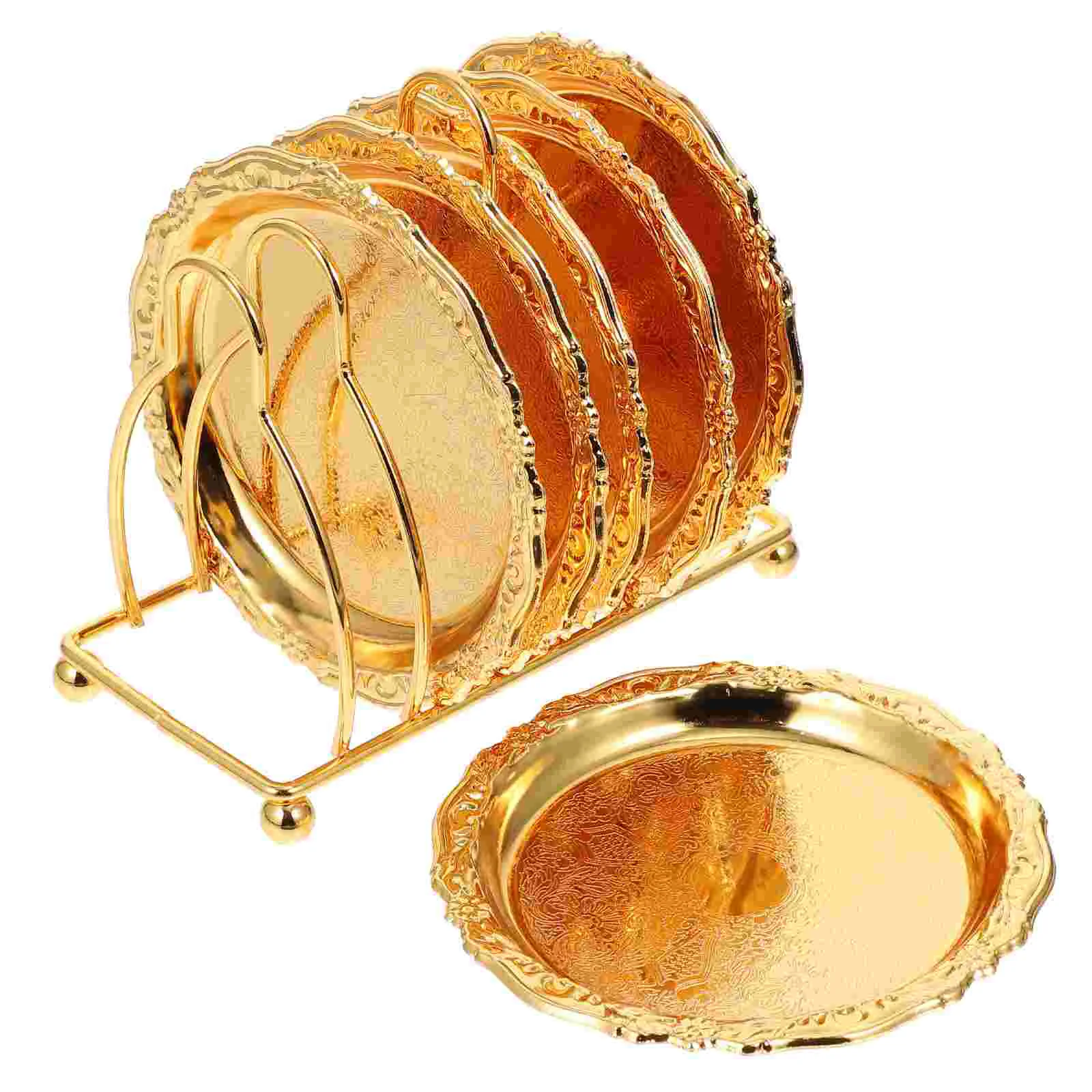 

1Set Household Coaster Kitchen Cup Mat Metal Cup Mat Heat Resistant Mats