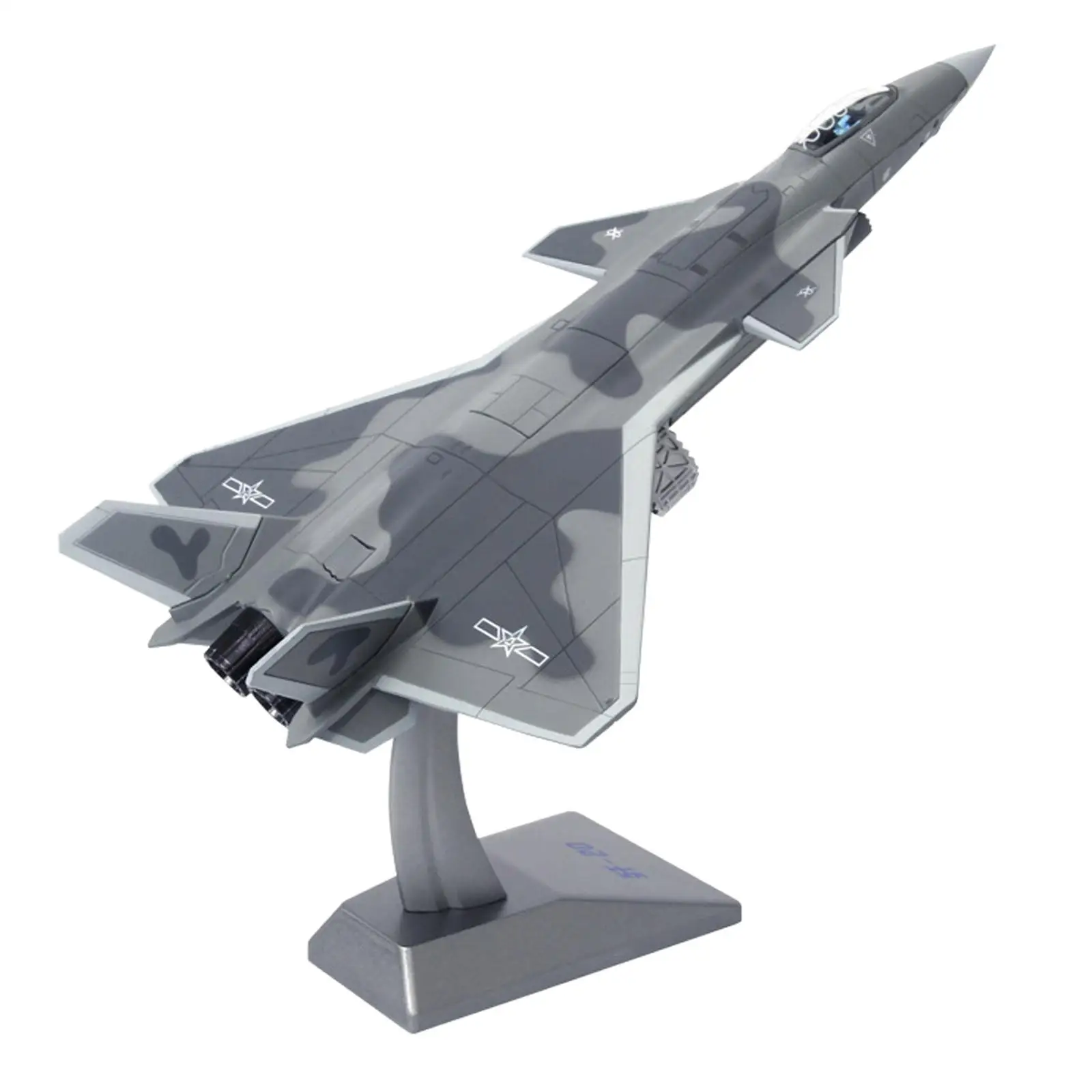 Фото Игрушка J-20 с подставкой для детей и взрослых, коллекционные подарки, украшения №1