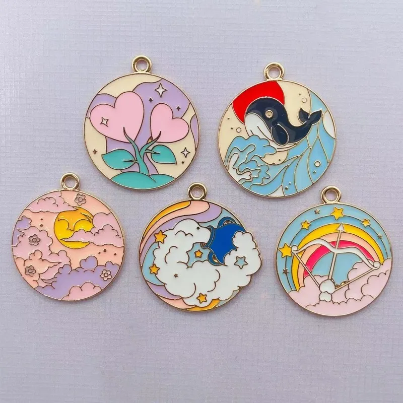 

Подвеска в виде радужной бутылки с сердцем, 10 шт.