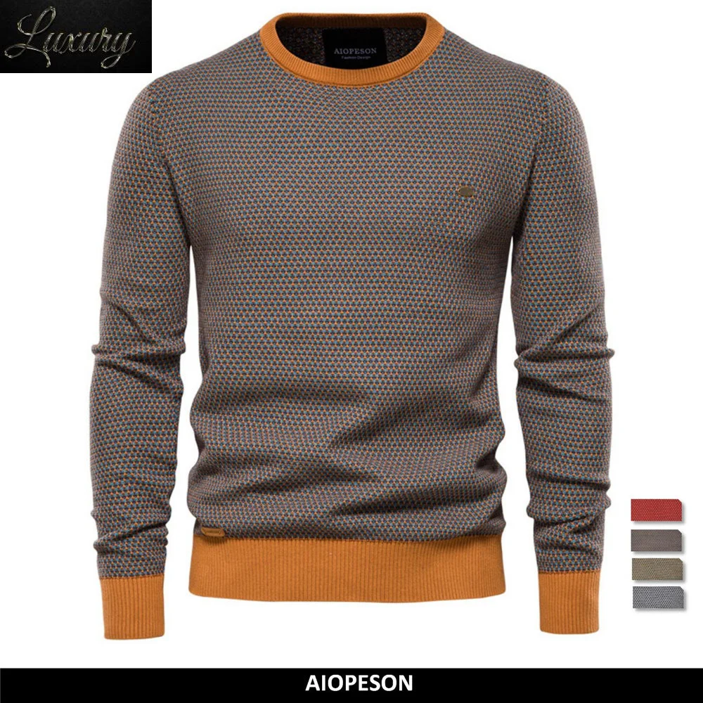 

Cotton Loose Pullovers Sweater Men Casual Warm Quality Spliced s Knitted Winter Fashion s for