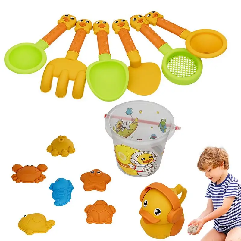 

Beach Sand Playset 14Pcs Eco-Friendly Sandbox Toy Kit Sandbox Toys For Toddlers For Toddlers Kids Outdoor Indoor Play Gift