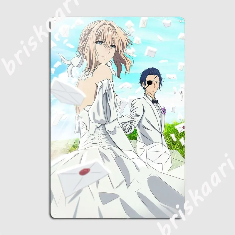 

Violet Evergarden Metal Plaque Poster Pub Garage Painting Décor Cinema Kitchen Vintage Tin Sign Poster