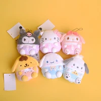 kawaii sanrio hello kitty kuromi my melody cinnamoroll plush toy plush doll keychain coin purse accessories bag gift crane