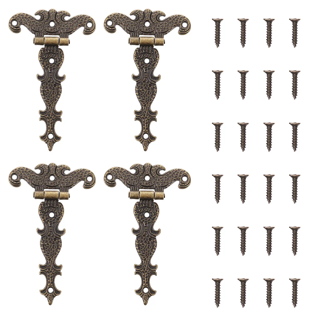 

Hinges Door Hinge Replacement Box T Vintage Furniture Wooden Alloy Latches Home Barn Metal Cabinet Joints Boxes Retro Inches