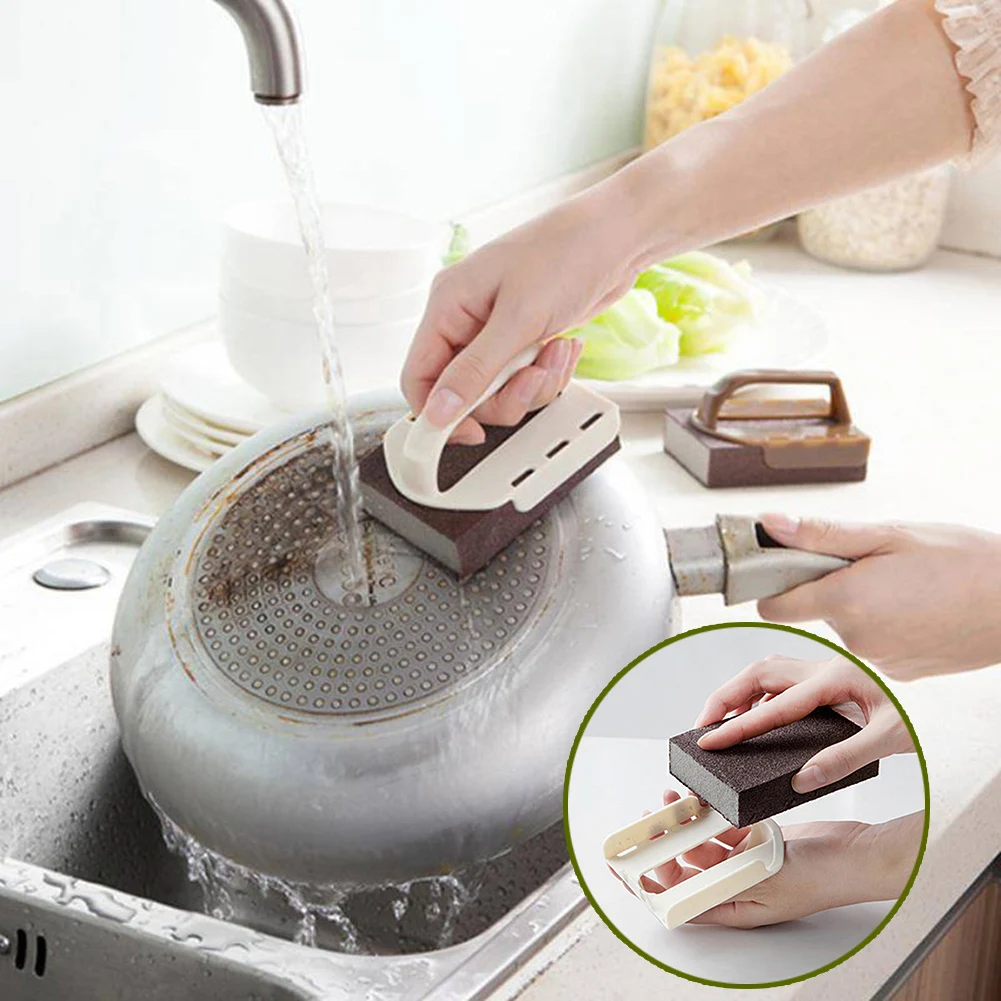 

Super Strong Decontamination Brush Sponge Emery Hot Sale Magic Powerful Decontamination Brush Kitchen Cleaning Sponge Tool