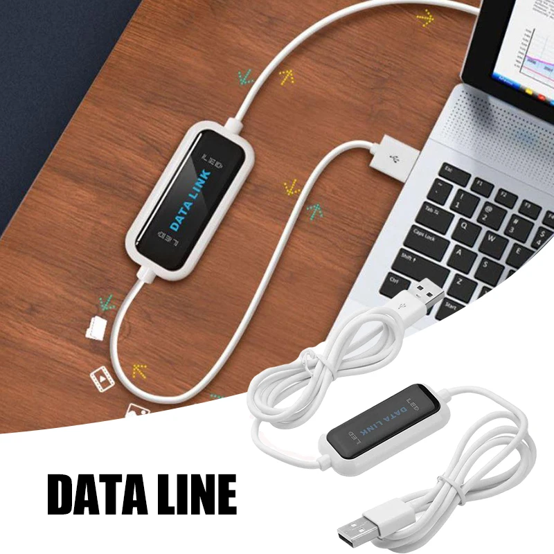 

High Speed Usb Pc To Pc Online Share Sync Link Net Direct Data File Transfer Bridge Led Cable Easy Copy Between 2 Computer