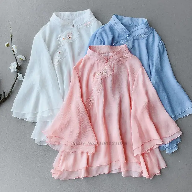 Традиционная китайская одежда 2022 женский классический костюм Тан с вышивкой