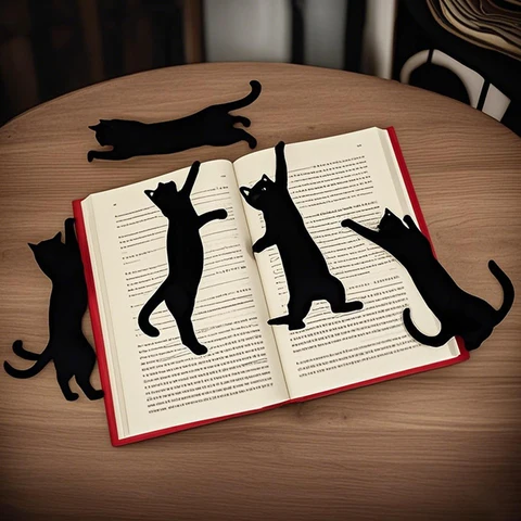 Металлические закладки с котом, 5 шт.