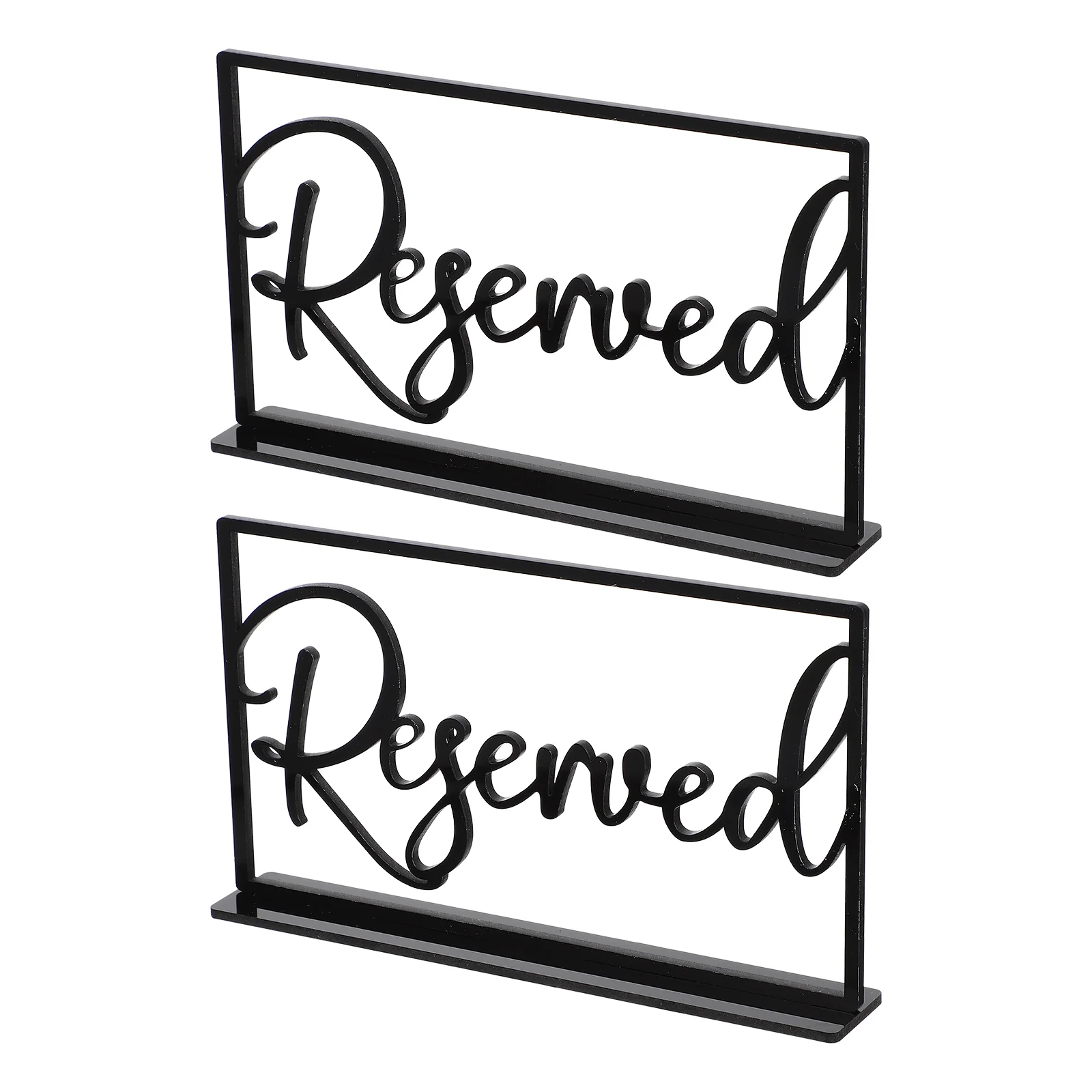 

Reserved Signs Sign Table Wedding Acrylic Logo Restaurant Chairs Seating Custom Party Office Tables Black Buffet Room Standing
