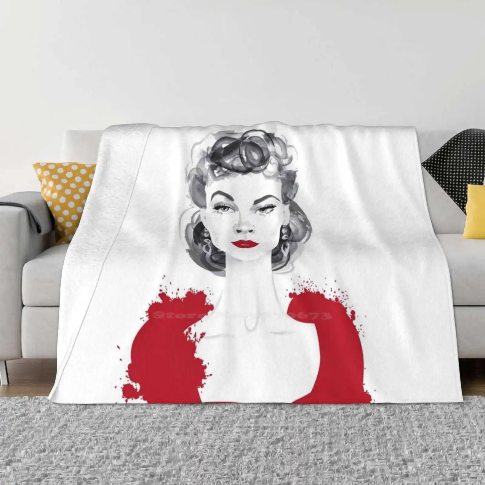 Или Скарлетт Супер теплые мягкие одеяла на диван/кровать/путешествие Scarlett Ohara Gone
