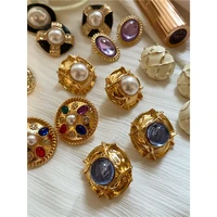 wholesale stud earrings jewelry for women piercing red blue vintage gold black woman earring accessories bijouterie female s925